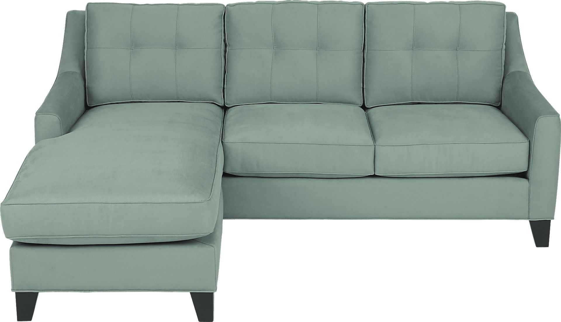Cindy Crawford Home Madison Place Basil Microfiber Sleeper Chaise Sofa - Image 3