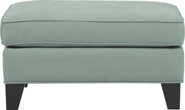 Cindy Crawford Home Madison Place Basil Microfiber Ottoman - Thumbnail - Image 2