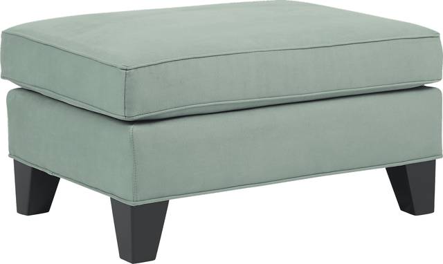 Cindy Crawford Home Madison Place Basil Microfiber Ottoman - Thumbnail - Image 1