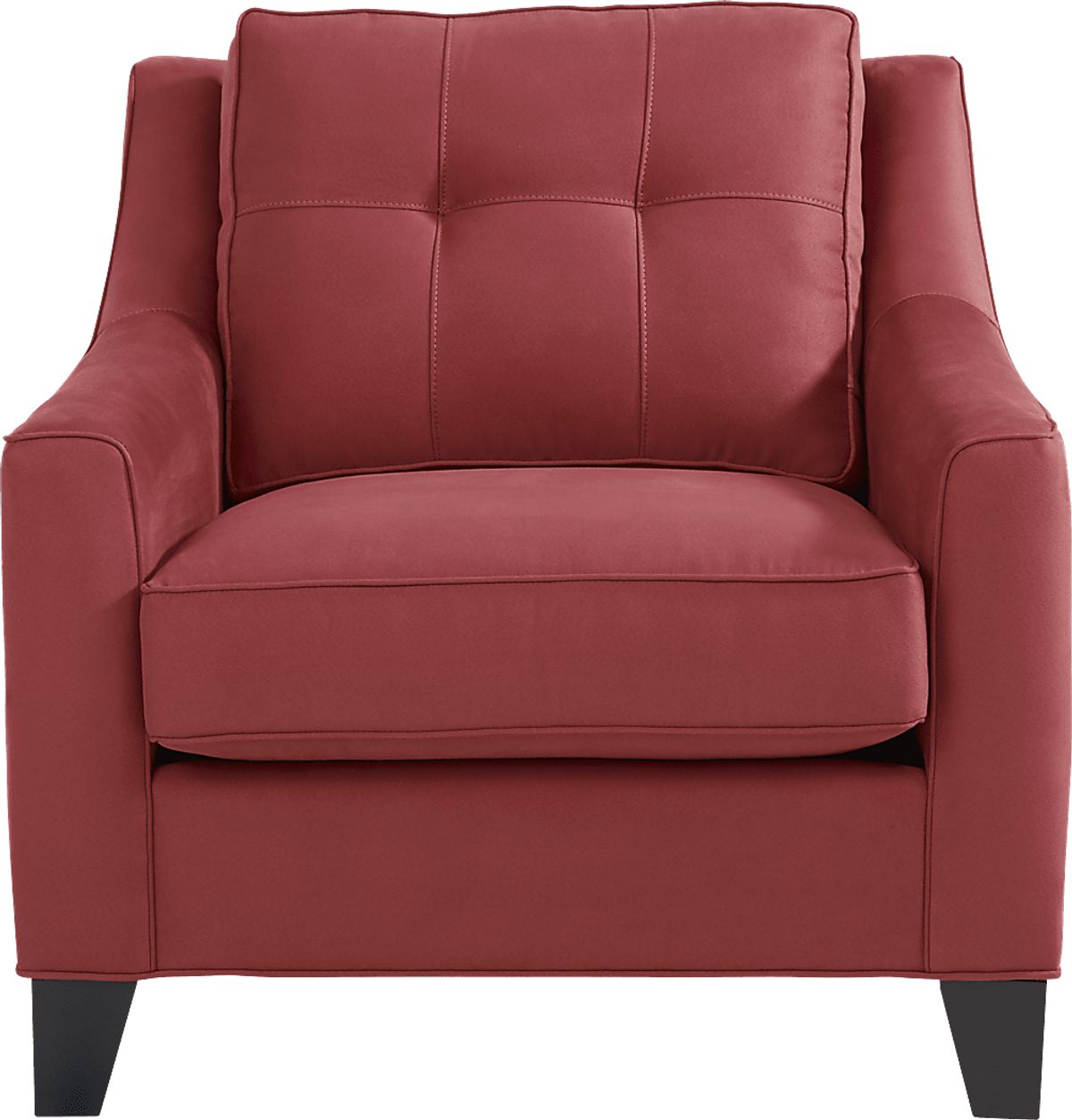 Cindy Crawford Madison Place Brick Red Microfiber Chair | Rooms to Go