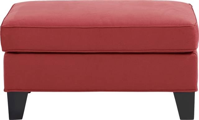 Cindy Crawford Home Madison Place Brick Microfiber Ottoman - Thumbnail - Image 2