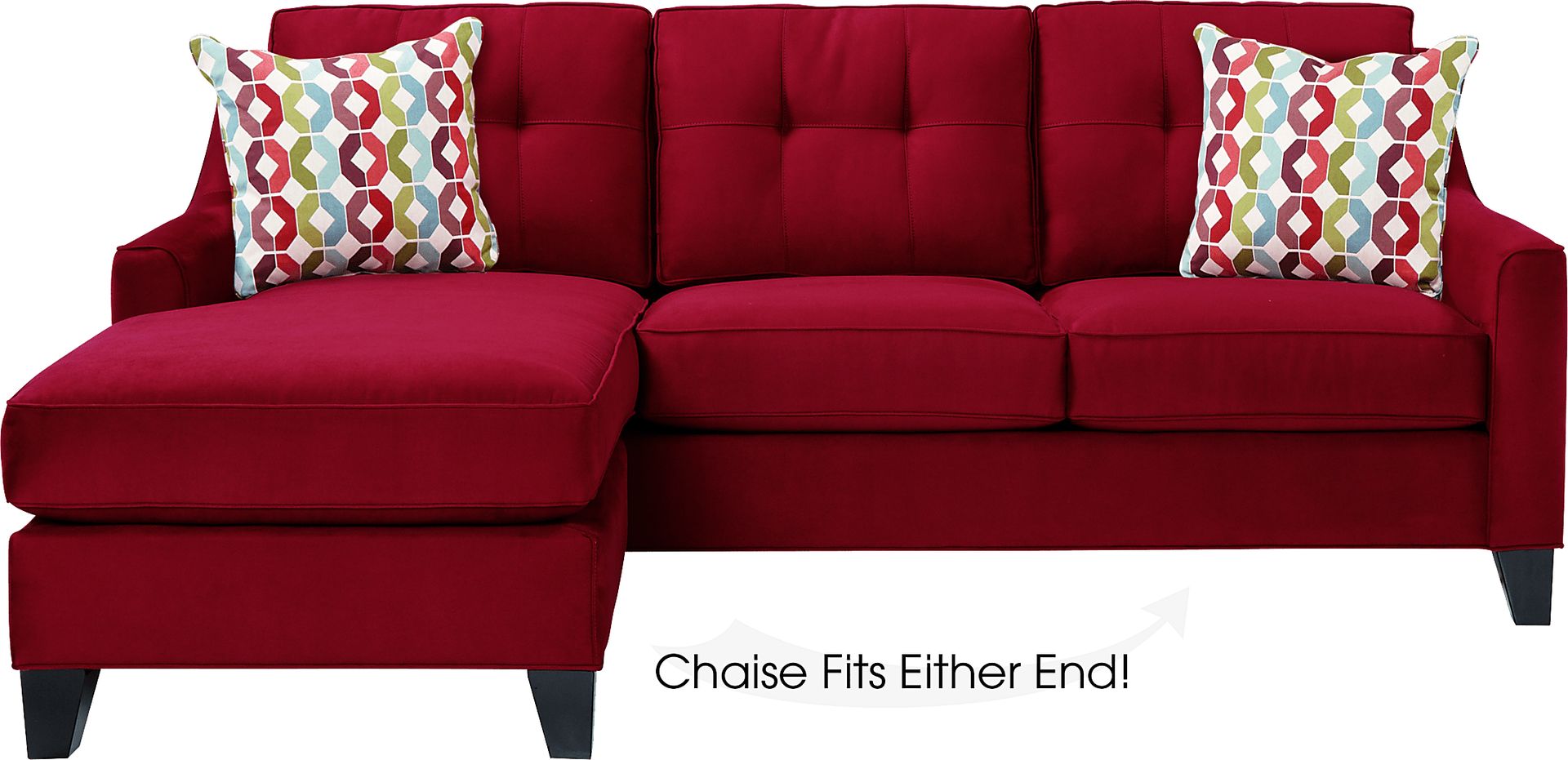 Cindy Crawford Home Madison Place Cardinal 2 Pc Sleeper Sectional - Image 1