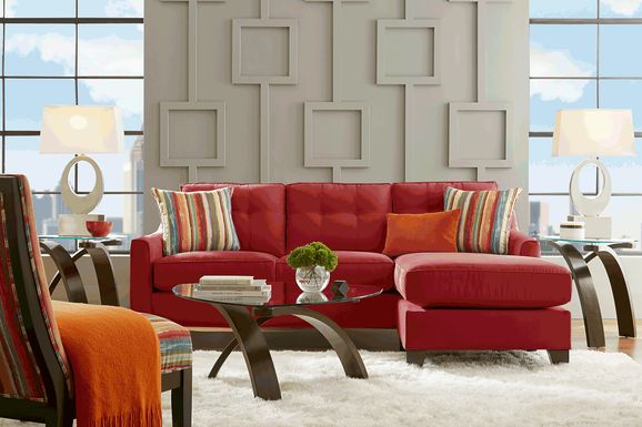 Rooms to deals go red sectional