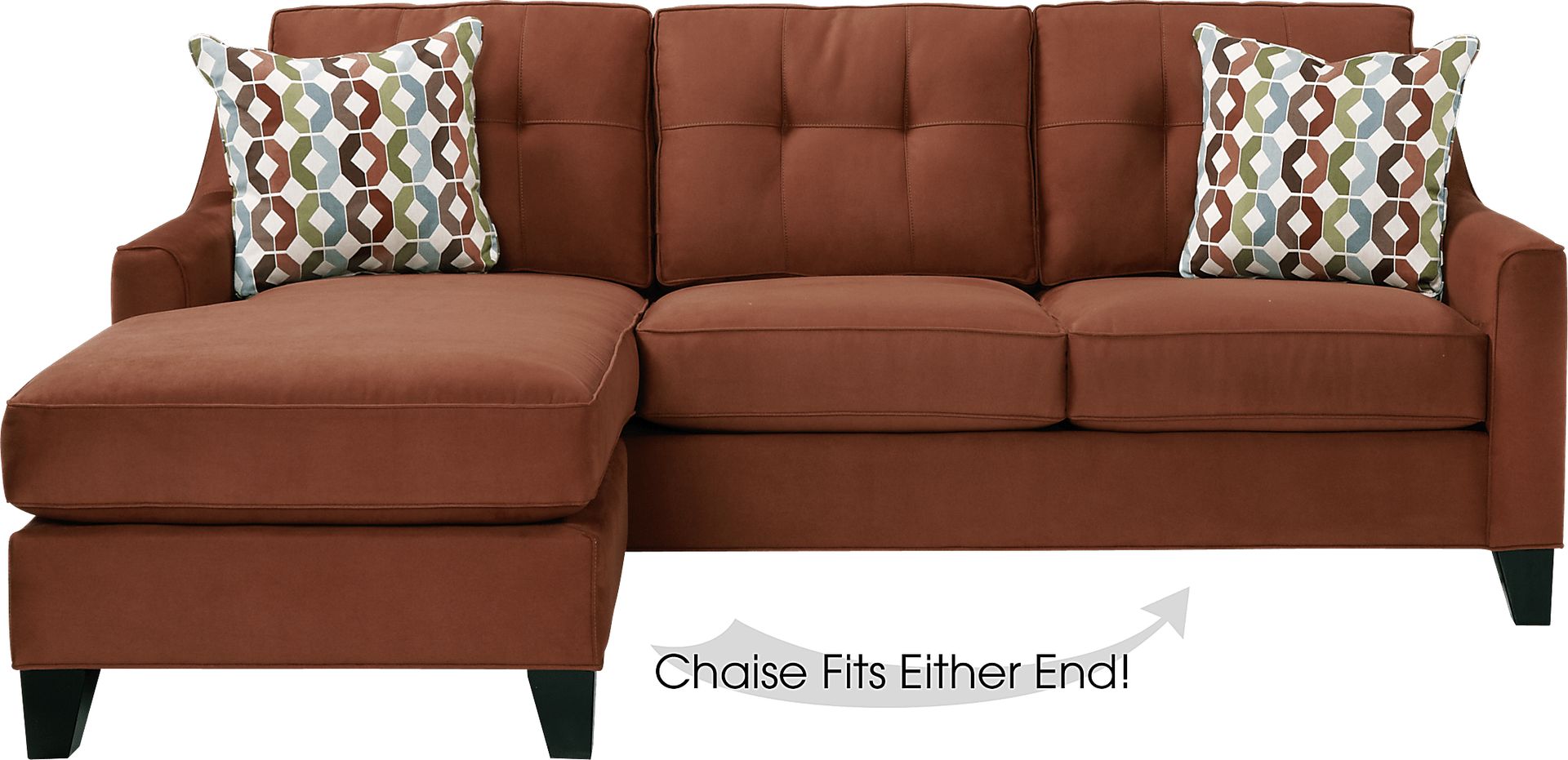 Cindy Crawford Home  Madison Place Copper 2 Pc Sleeper Sectional - Image 1