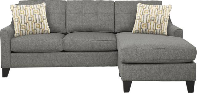 Madison Place Gray Textured Gel Foam Sleeper Chaise Sofa - Thumbnail - Image 1