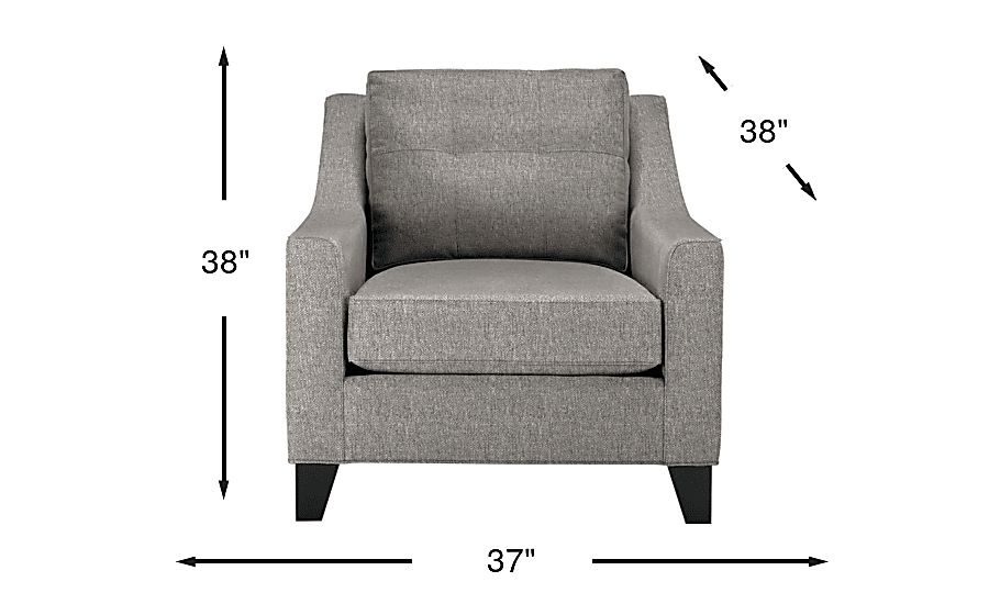 Cindy Crawford Home Madison Place Gray Textured Chair Rooms To Go