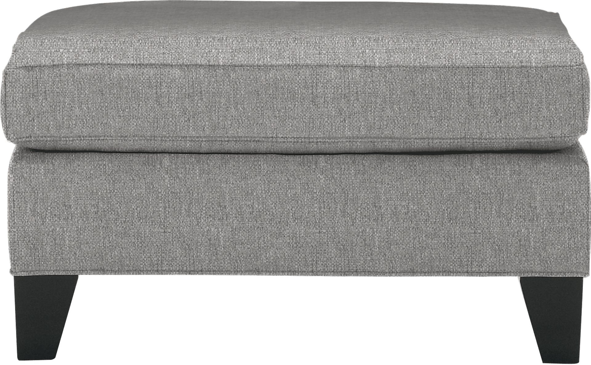 Madison Place Gray Textured Ottoman - Image 1