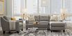 Cindy Crawford Madison Place Gray Textured Sleeper Chaise Sofa - Rooms ...