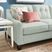 Cindy Crawford Madison Place Green Textured Chaise Sofa - Rooms To Go