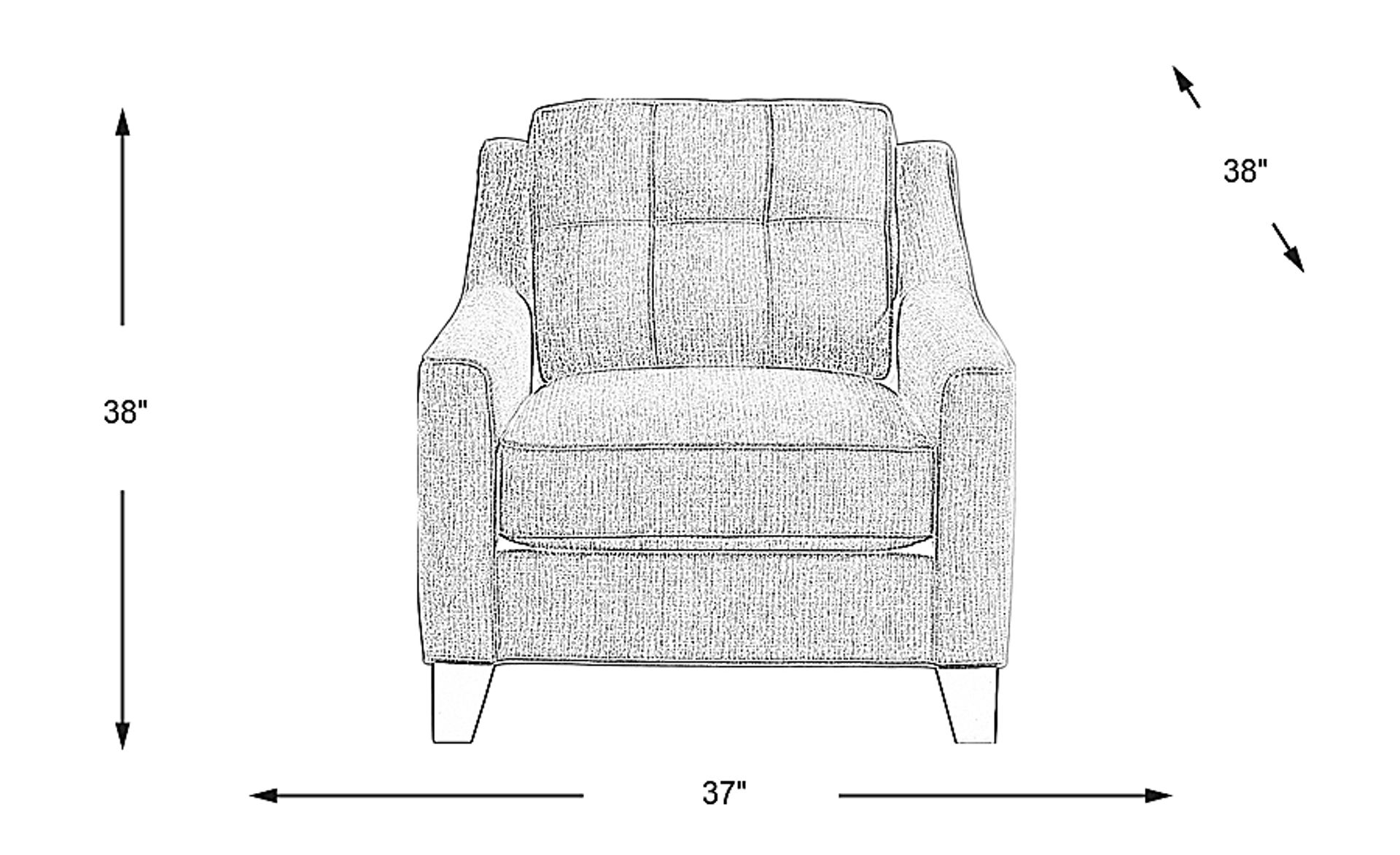 Dimension Image. Please refer to the Dimension Tab on this page for dimension details.