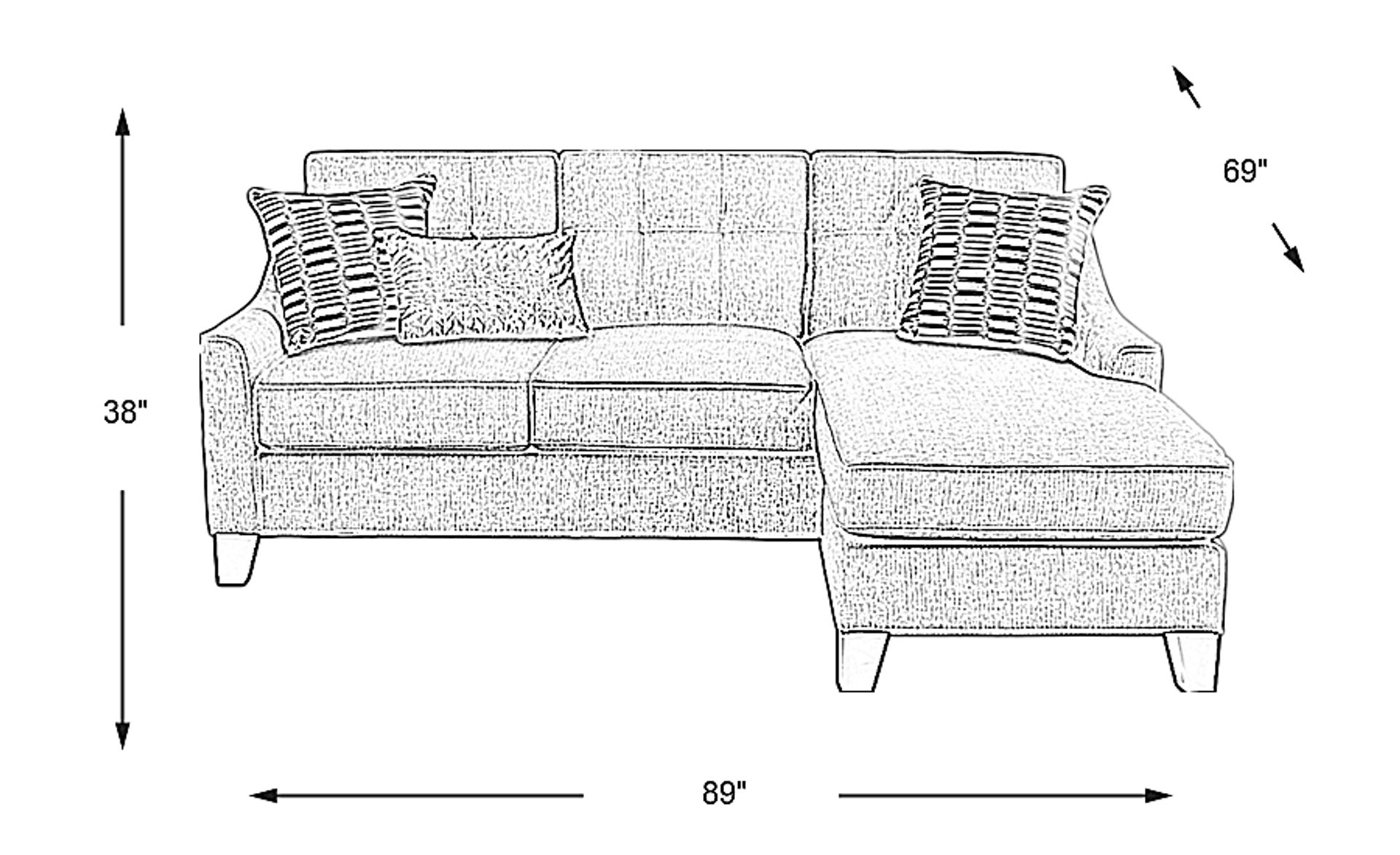 Dimension Image. Please refer to the Dimension Tab on this page for dimension details.