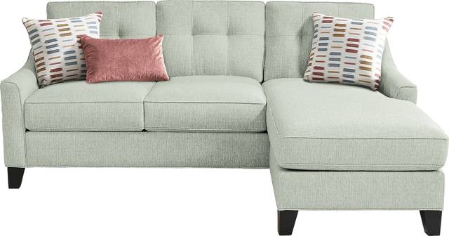 Madison Place Willow Green Textured Gel Foam Sleeper Chaise Sofa - Thumbnail - Image 1