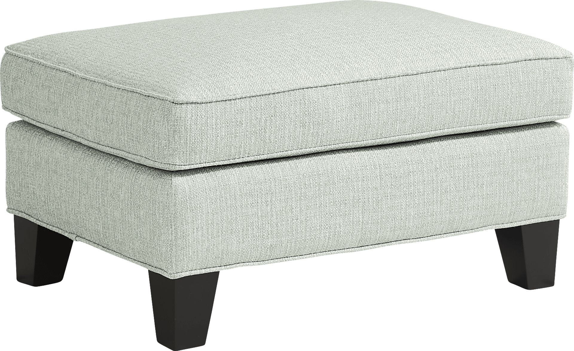 Madison Place Willow Green Textured Ottoman - Image 1