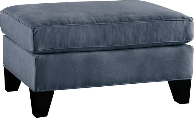 Cindy Crawford Home Madison Place Indigo Ottoman - Thumbnail - Image 1