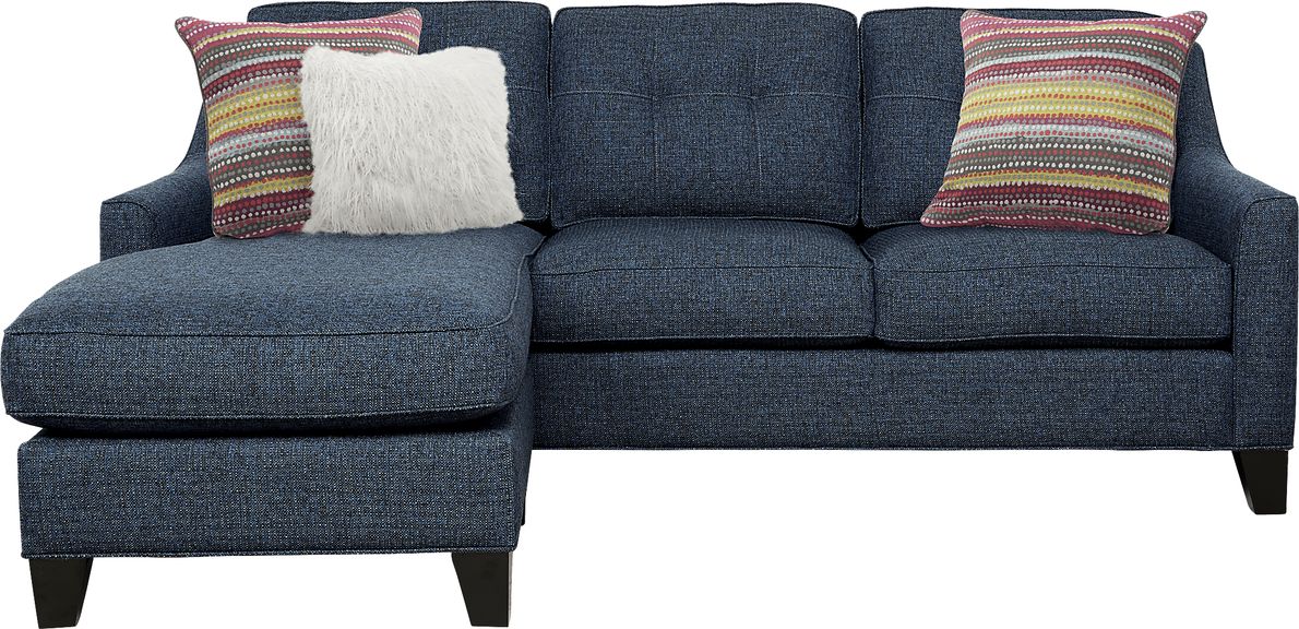 Cindy Crawford Home Madison Place Midnight Textured Chaise Sofa Rooms To Go