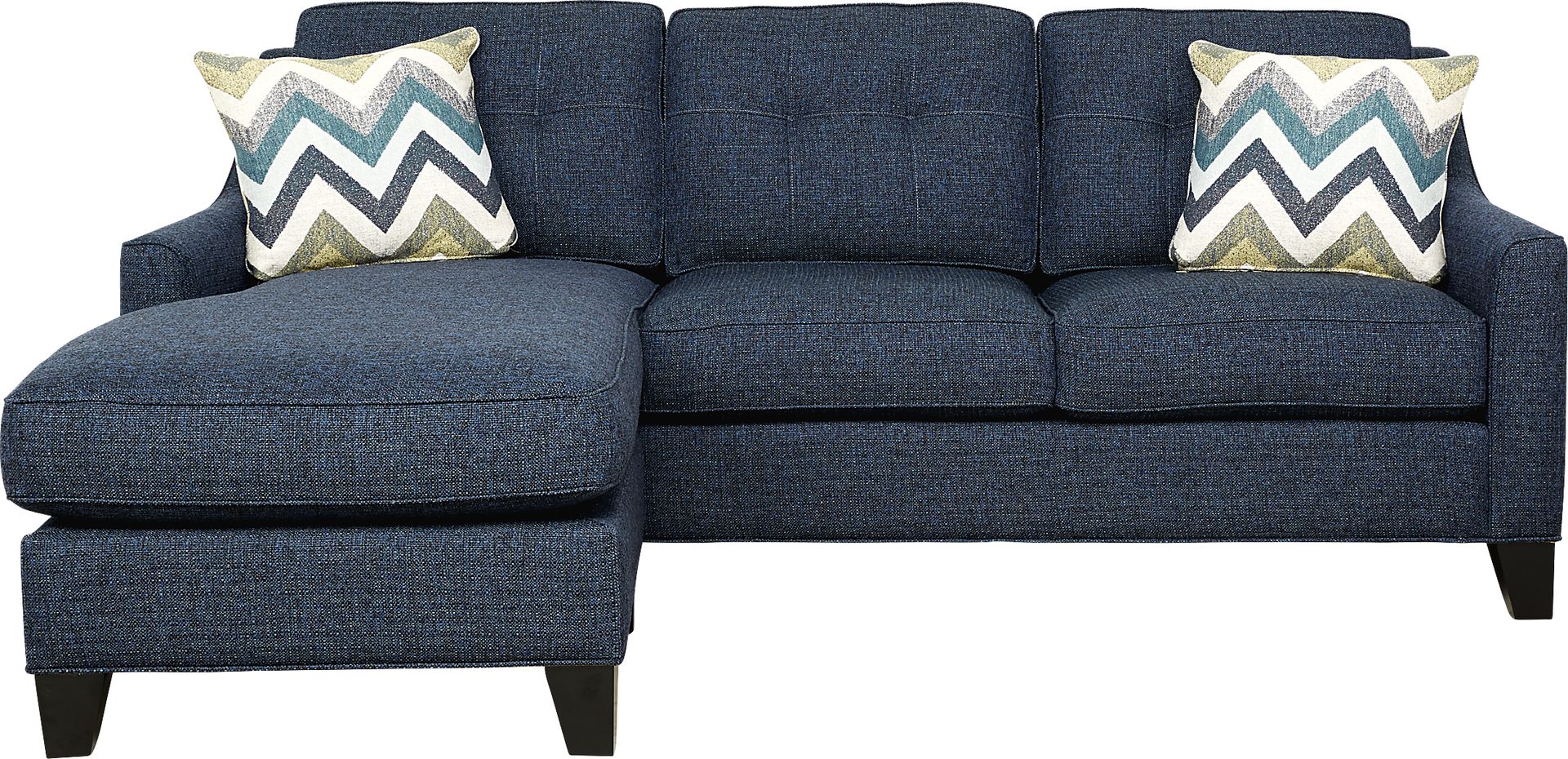 Cindy Crawford Home Madison Place Midnight Textured 3 Pc Sectional Living Room - Image 2
