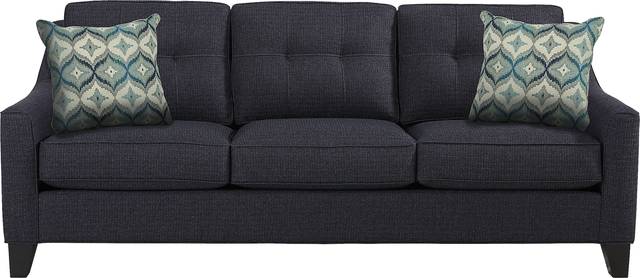 Cindy Crawford Home Madison Place Midnight Textured Sofa - Thumbnail - Image 1