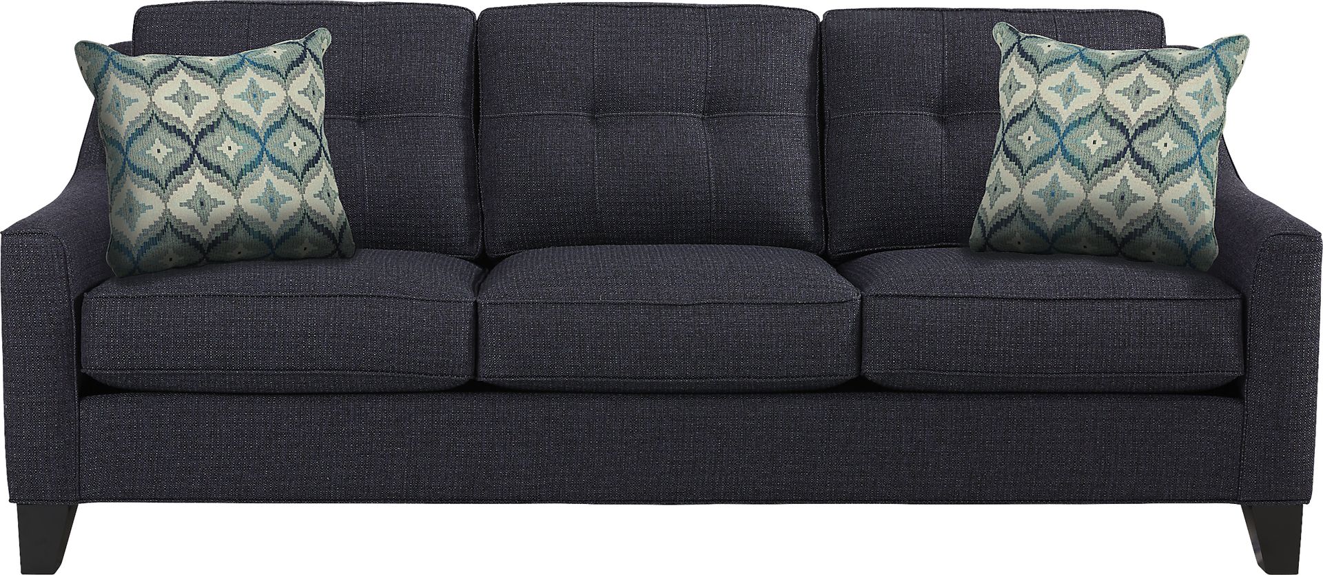 Cindy Crawford Home Madison Place Midnight Textured Sofa - Image 1
