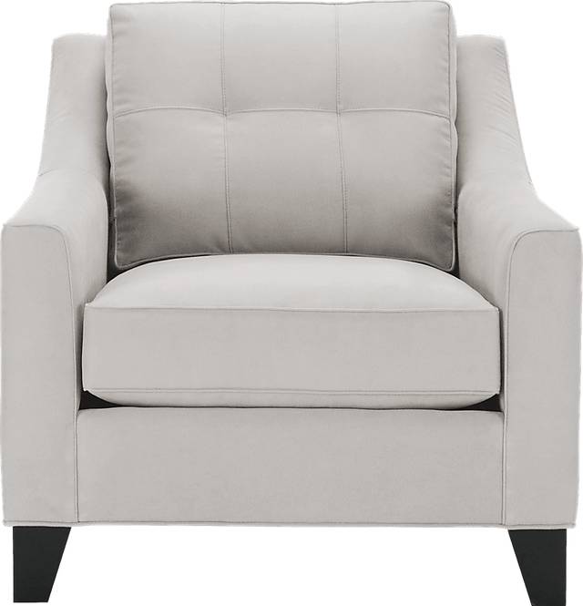Cindy Crawford Home Madison Place Platinum Microfiber Chair - Thumbnail - Image 1