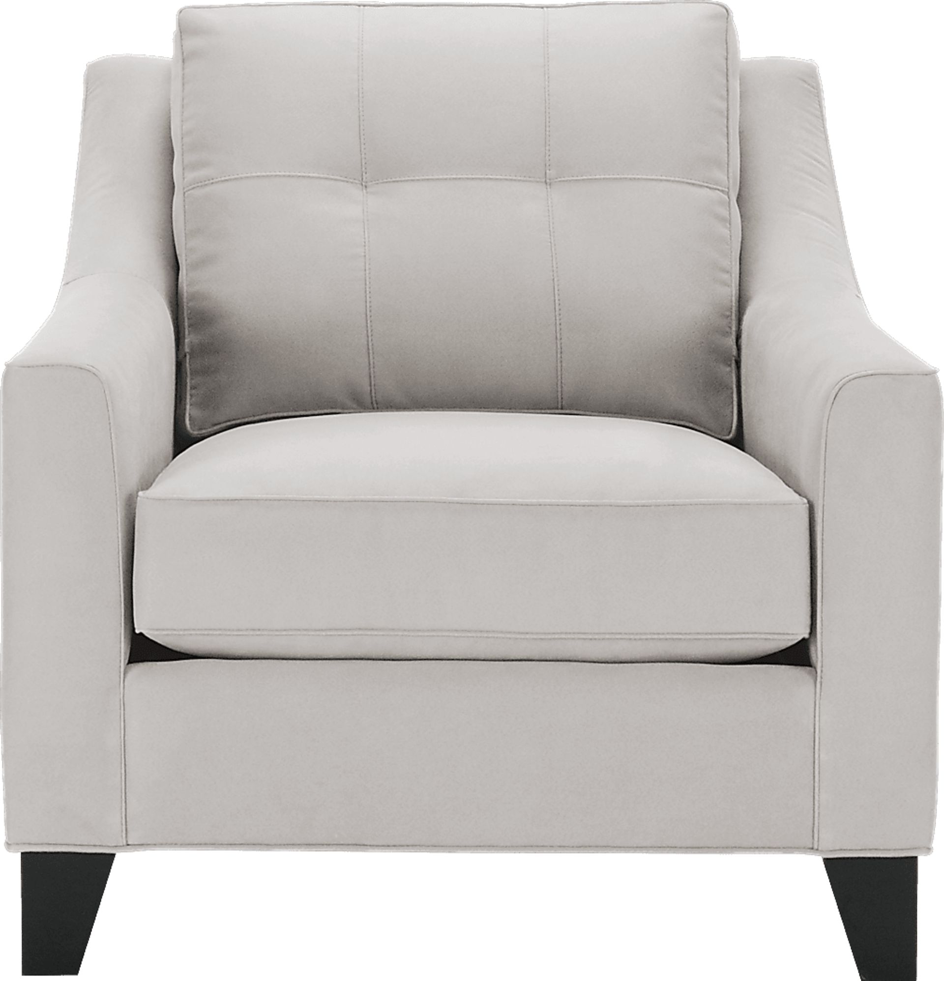 Cindy Crawford Home Madison Place Platinum Microfiber Chair - Image 1