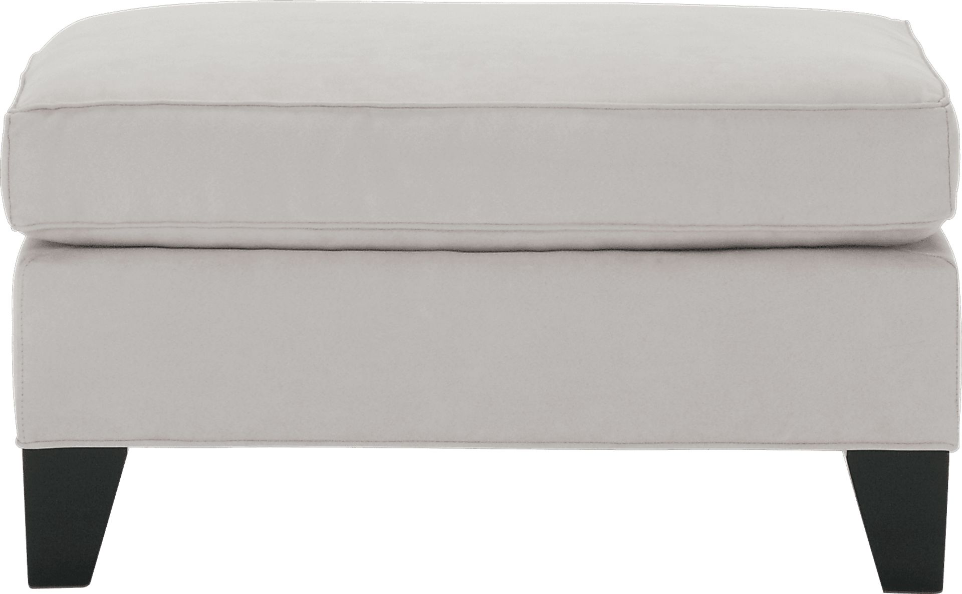 Cindy Crawford Home Madison Place Platinum Microfiber Ottoman - Image 1
