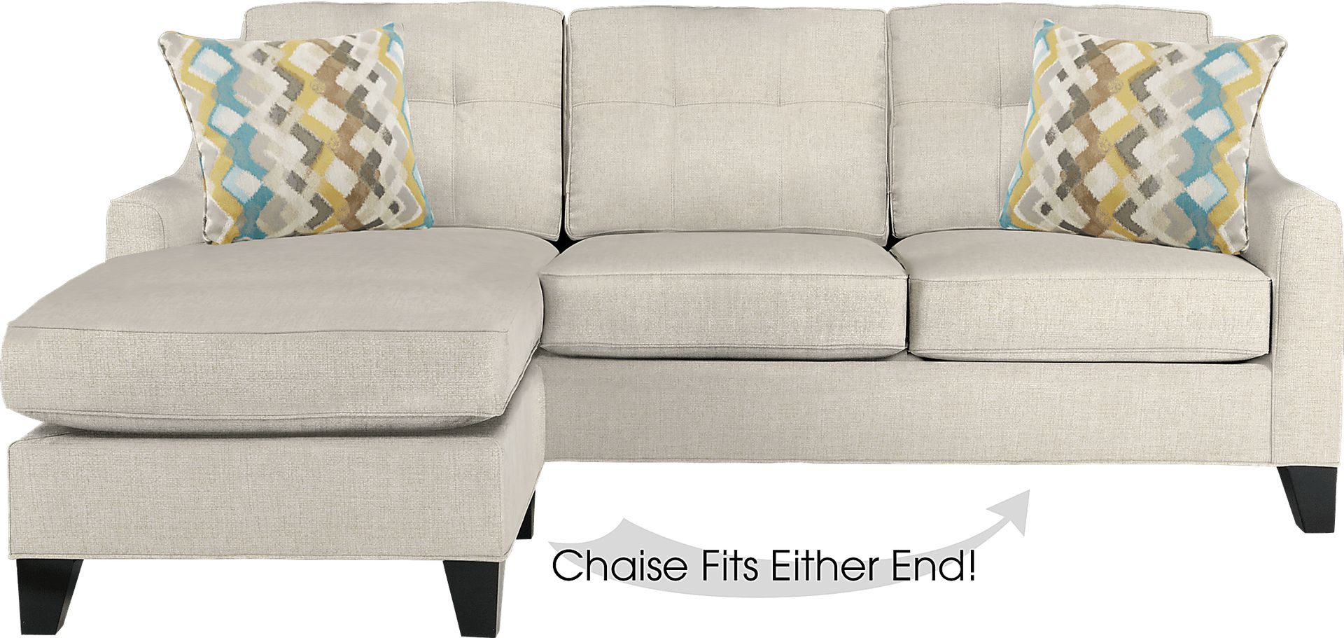 Cindy Crawford Home Madison Place Sand 2 Pc Sectional - Image 1