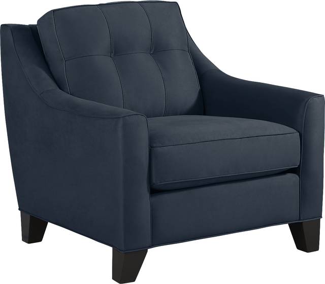 Madison Place Sapphire Microfiber Chair - Thumbnail - Image 1
