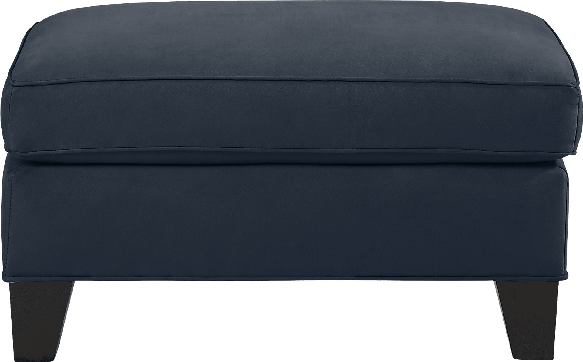 Madison Place Sapphire Microfiber Ottoman - Image 2