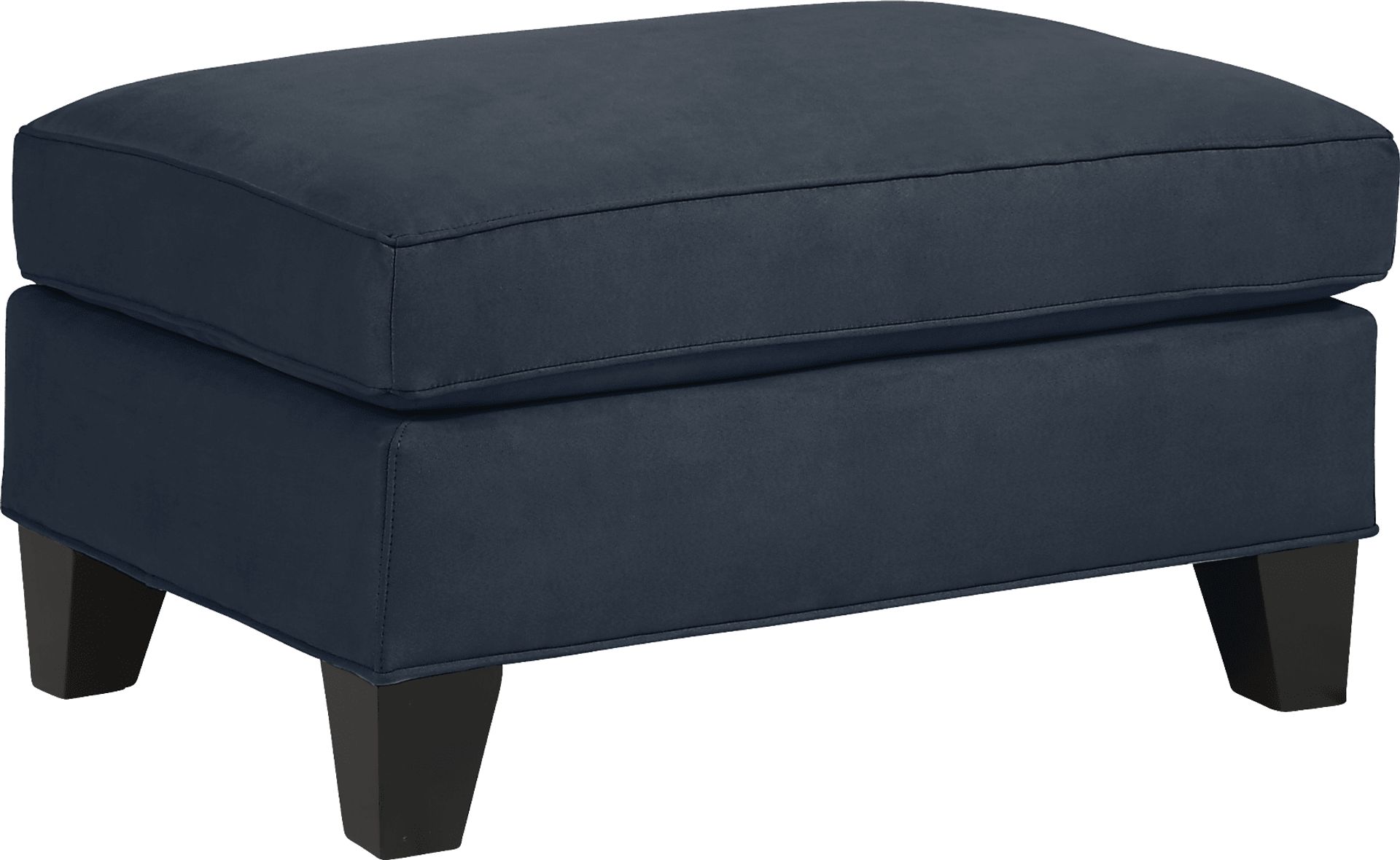Madison Place Sapphire Microfiber Ottoman - Image 1