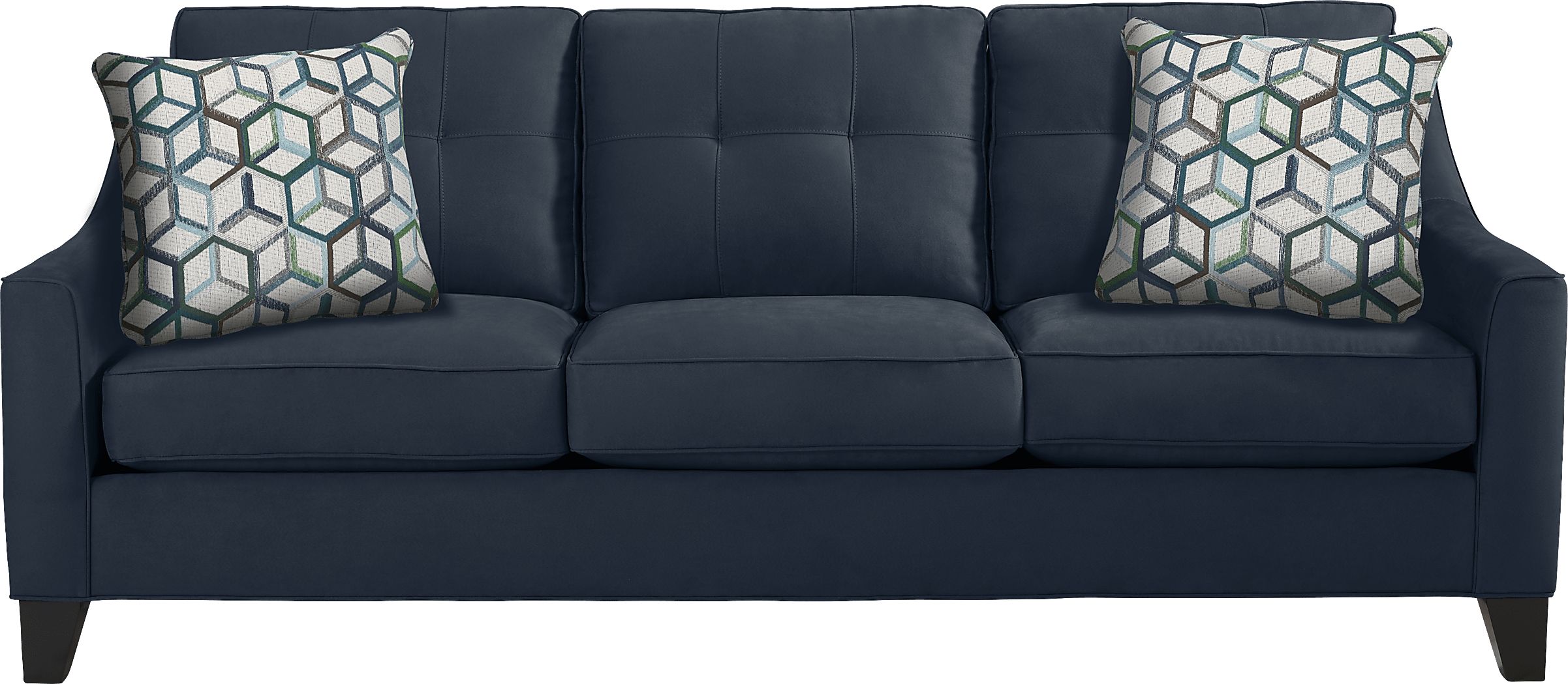 Cindy Crawford Bellingham Midnight Blue Textured Sofa - Rooms To Go