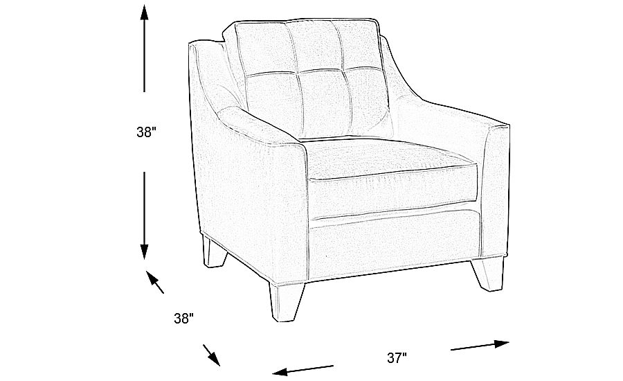 Cindy Crawford Home Madison Place Slate Chair - Rooms To Go