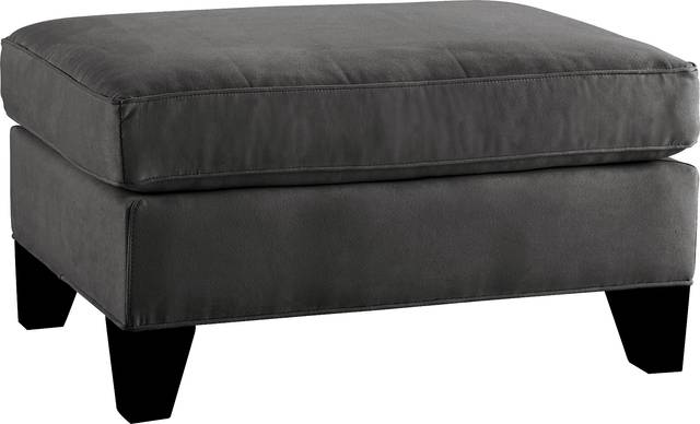 Cindy Crawford Home Madison Place Slate Ottoman - Thumbnail - Image 1