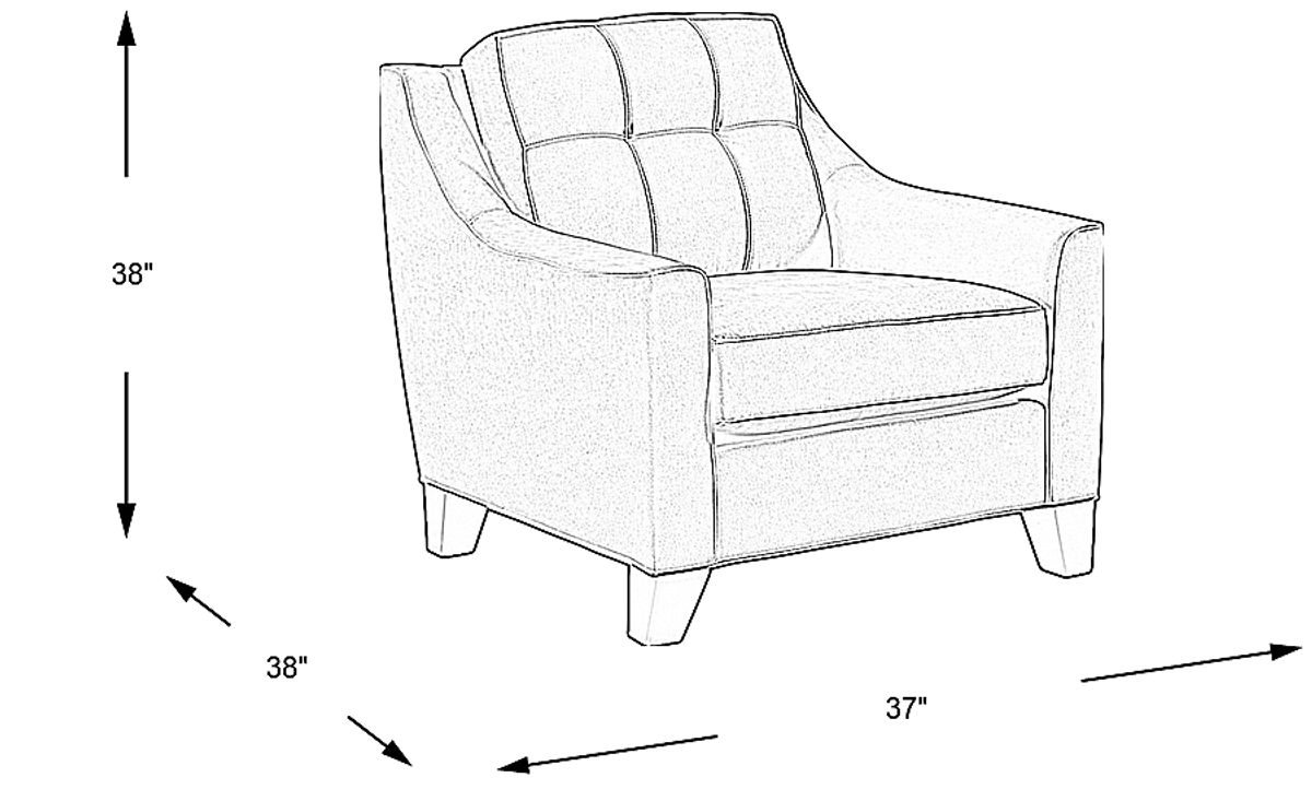 Cindy Crawford Madison Place Steel Gray Microfiber Chair | Rooms to Go