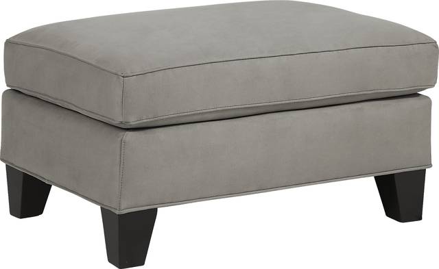 Madison Place Steel Microfiber Ottoman - Thumbnail - Image 1