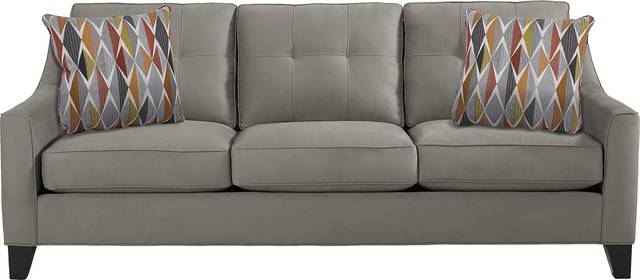 Cindy Crawford Home Madison Place Steel Microfiber Sofa - Thumbnail - Image 1