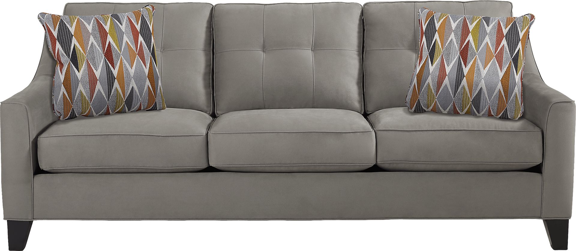 Cindy Crawford Home Madison Place Steel Microfiber Sofa - Image 1