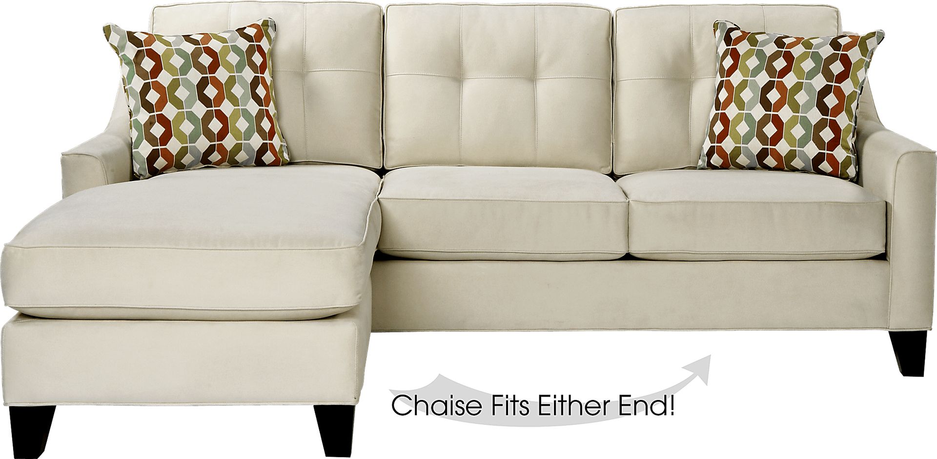 Cindy Crawford Home Madison Place Vanilla 2 Pc Sectional - Image 1