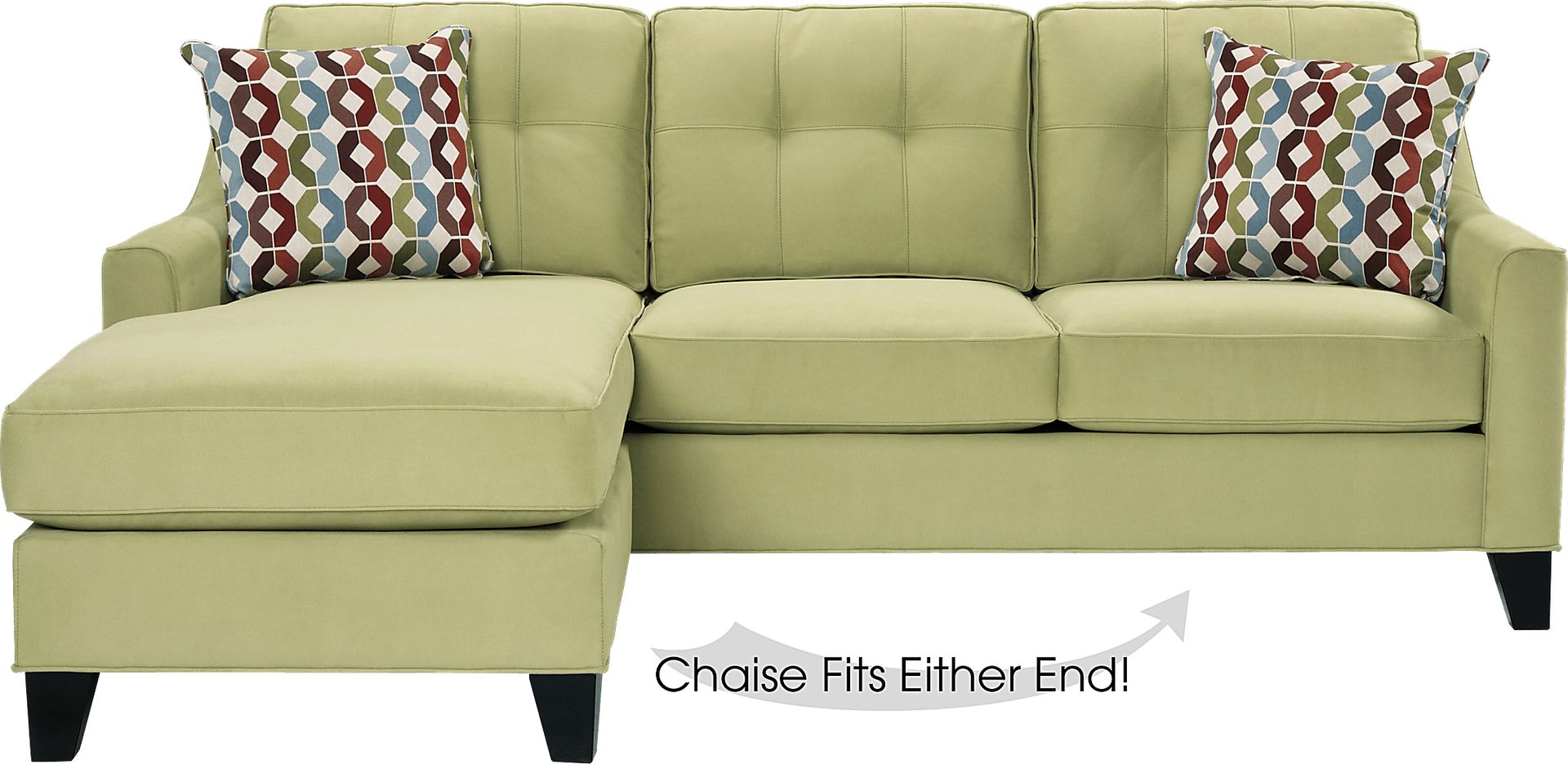 Cindy Crawford Home  Madison Place Wasabi 2 Pc Sleeper Sectional - Image 1