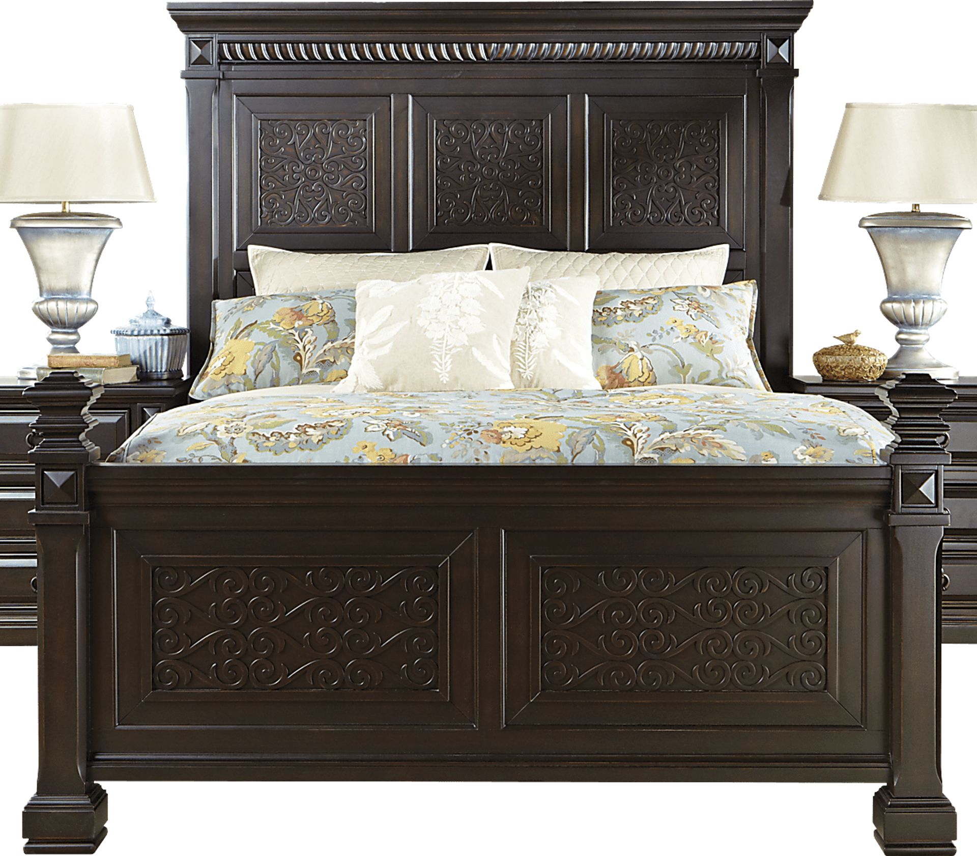 Cindy Crawford Home Marisol Park Black 3 Pc Queen Bed - Image 1