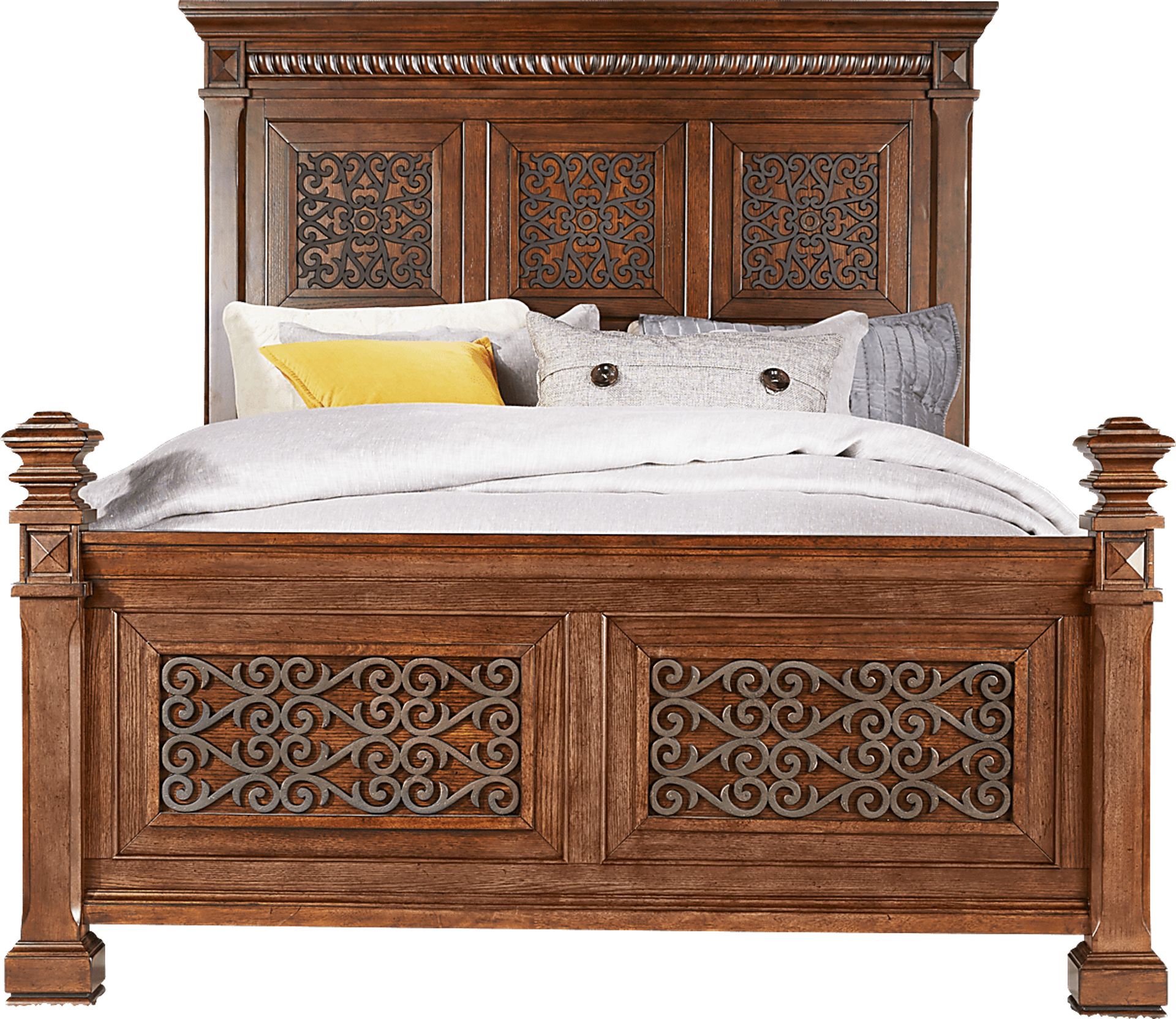 Cindy Crawford Home Marisol Park Brown 3 Pc King Bed - Image 1