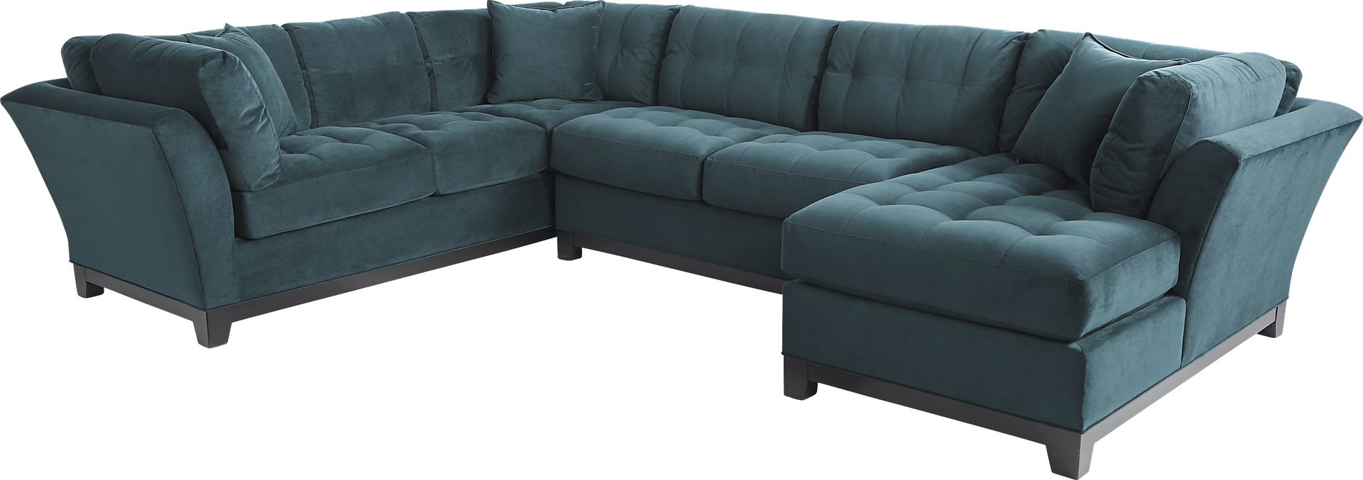 Cindy Crawford Home Metropolis Evergreen 3 Pc Sectional - Image 1