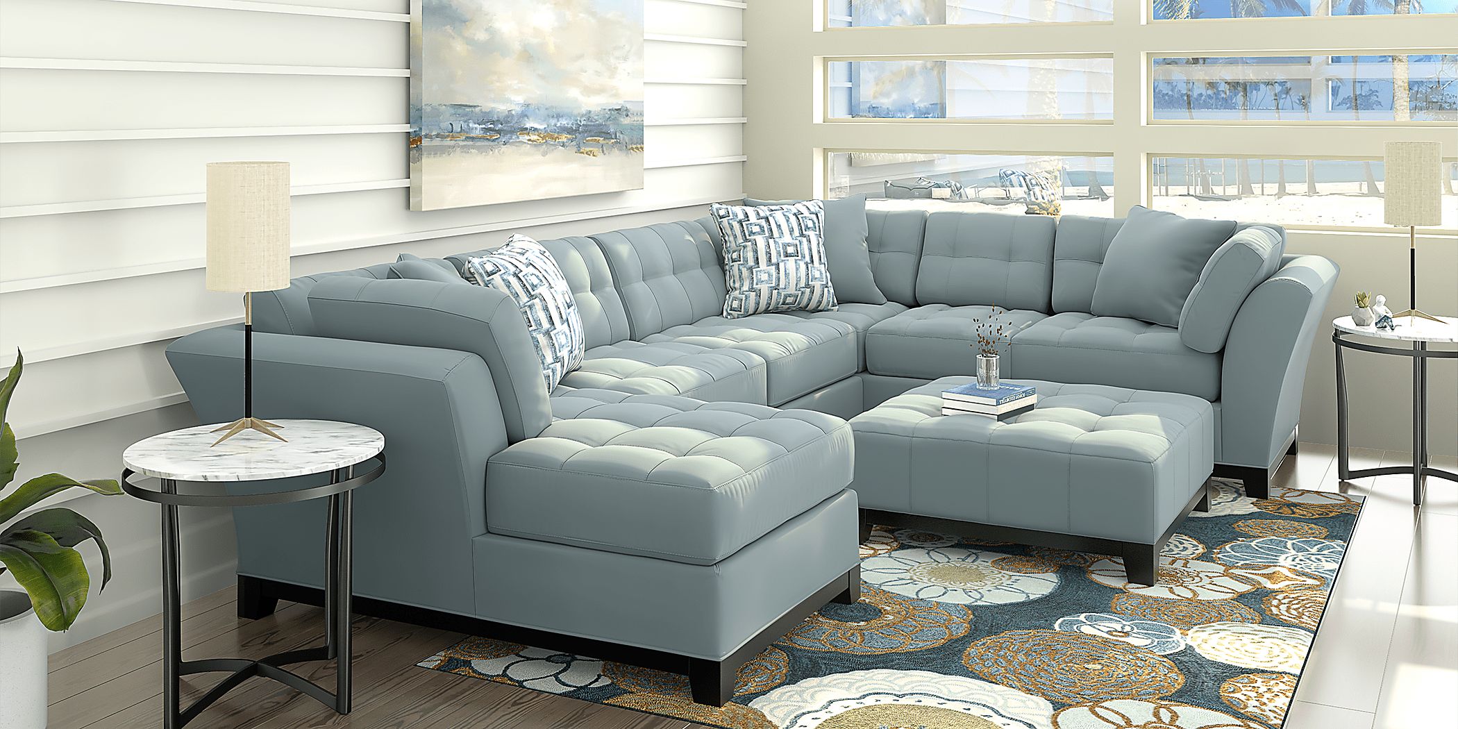 Cindy Crawford Home Metropolis Hydra 3 Pc Sectional Rooms To Go