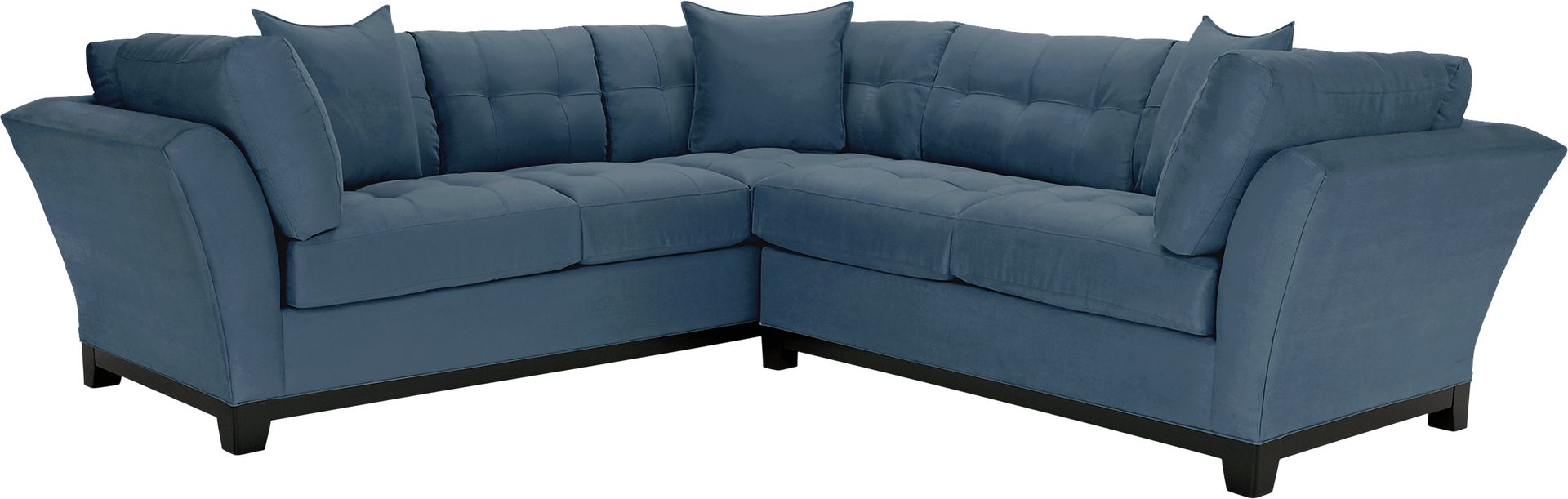 Cindy Crawford Home Metropolis Indigo 2 Pc Sectional - Image 1