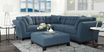 Cindy Crawford Home Metropolis Indigo 3 Pc Sectional Living Room