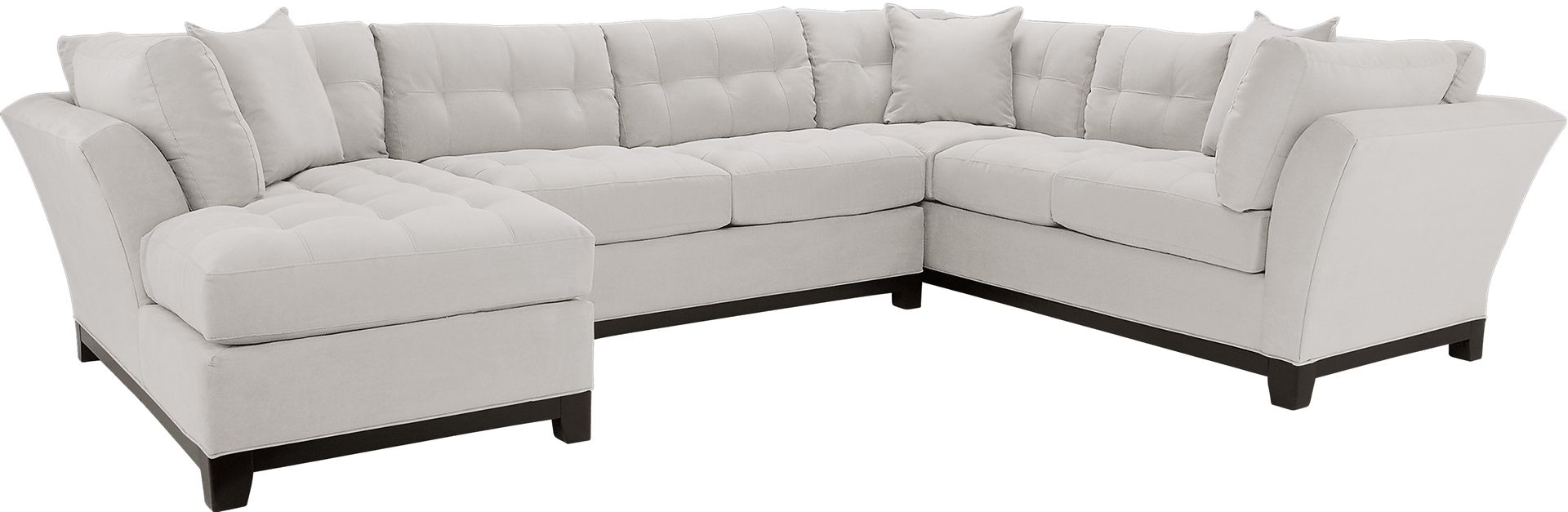 Cindy Crawford Home Metropolis Platinum 3 Pc Sectional - Image 1