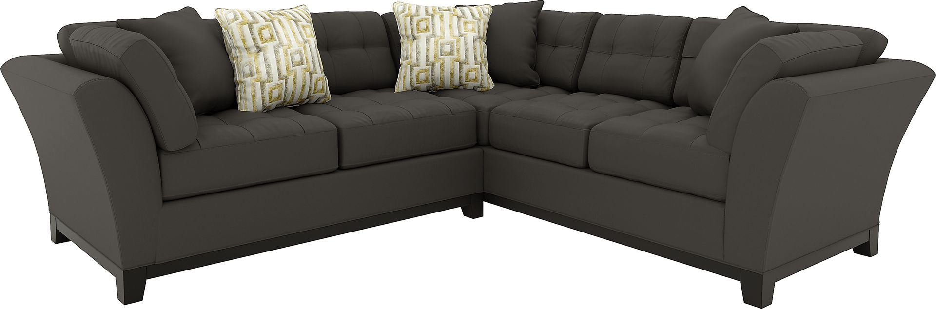 Cindy Crawford Home Metropolis Slate 2 Pc Sectional - Image 1
