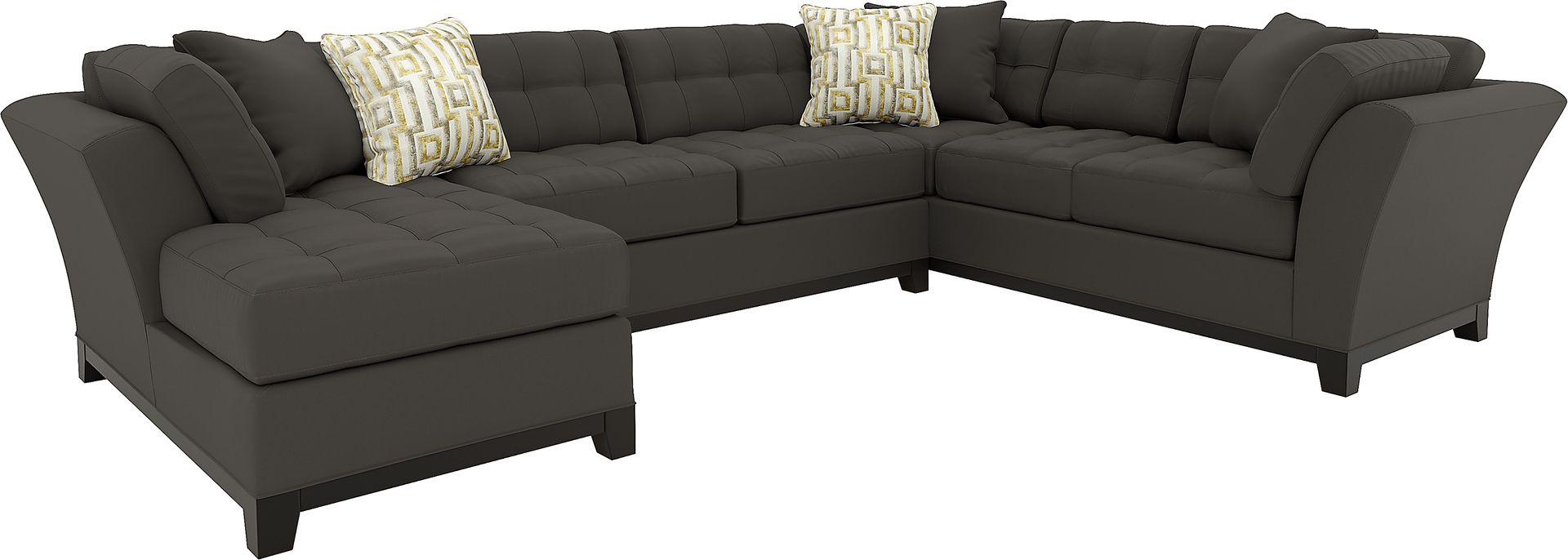 Cindy Crawford Home Metropolis Slate 3 Pc Sectional - Image 1