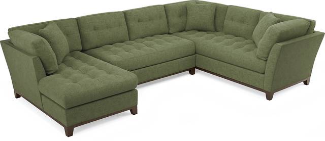 Metropolis Way Avocado Textured 3 Pc Sectional - Thumbnail - Image 4