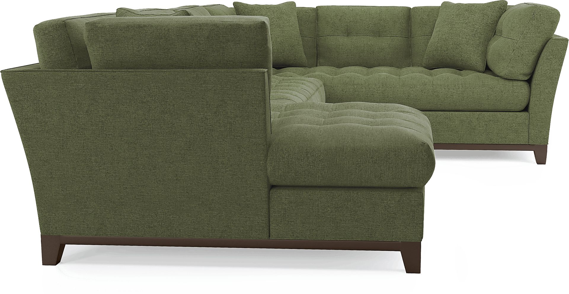 Metropolis Way Avocado Textured 3 Pc Sectional - Image 5