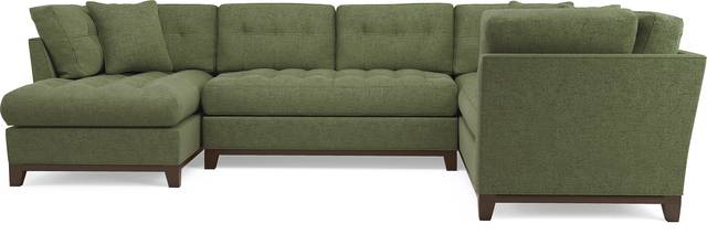 Metropolis Way Avocado Textured 3 Pc Sectional - Thumbnail - Image 3